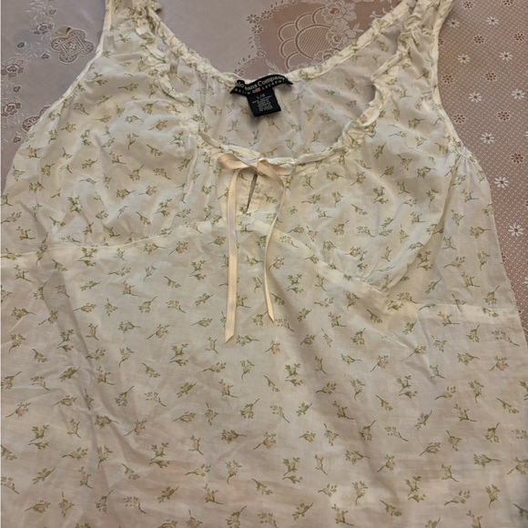 Ralph Lauren polo jeans company Cream Tie Front Ruffled Camisole - Picture 3 of 10